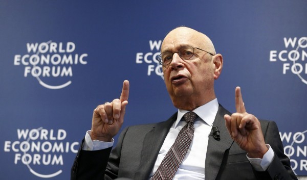 World Economic Forum (WEF) Executive Chairman and founder Klaus Schwab geswtures during a news conference in Cologny, near Geneva, January 13, 2016. REUTERS/Denis Balibouse