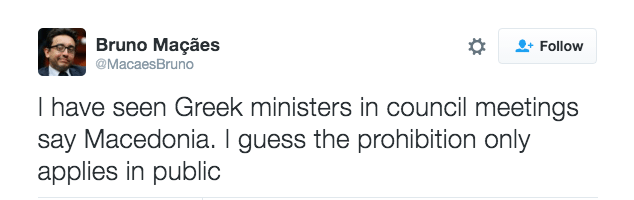 Το επίμαχο tweet στον λογαριασμό του Μπρούνο Μάκας