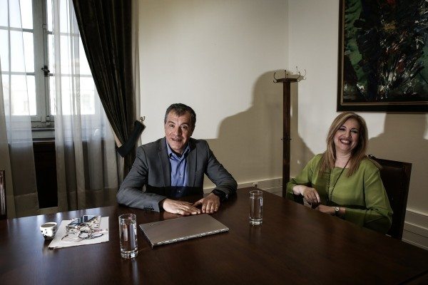 Meeting between the leader of the To Potami political party Stavros Theodorakis, with the leader of PASOK-Democratic Alliance, Fofi Genimata, in Athens, on March 31, 2016 / Συνάντηση του επικεφαλής του Ποταμιού Σταύρου Θεοδωράκη με την επικεφαλής του ΠΑΣΟΚ-Δημοκρατική Συμπαράταξη Φώφη Γεννηματά,στην Αθήνα, στις 31 Μαρτίου, 2016