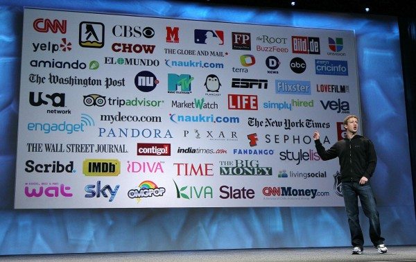 SAN FRANCISCO - APRIL 21:  Facebook founder and CEO Mark Zuckerberg delivers the opening keynote address at the f8 Developer Conference April 21, 2010 in San Francisco, California. Zuckerberg kicked off the the one day conference for developers that features breakout sessions on the future  of social technologies.  (Photo by Justin Sullivan/Getty Images)