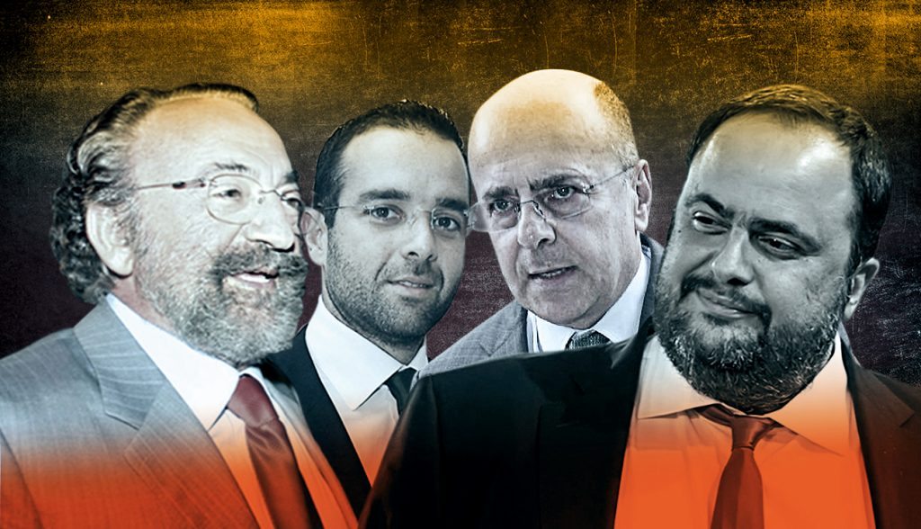 Αποτέλεσμα εικόνας για Μαρινάκης, Αλαφούζος, Κυριακού, Καλογρίτσας, οι τέσσερις πλειοδότες της δημοπρασίας.