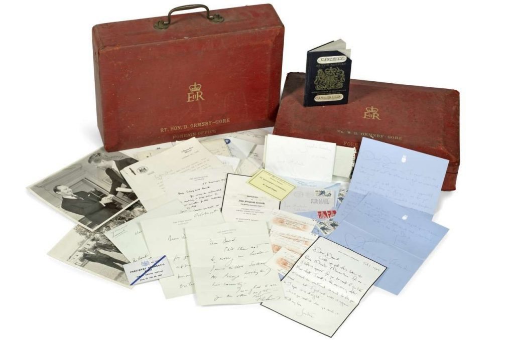 195 dispatch boxes general shot with contents one box closed