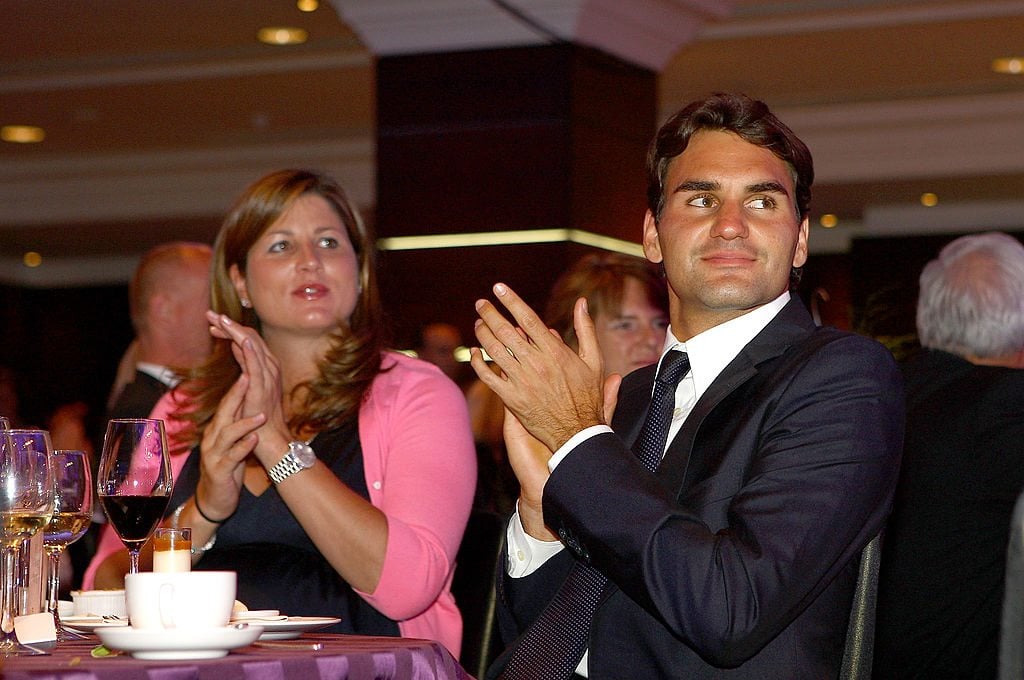 LONDON, ENGLAND - JULY 05: Mirka Federer and Roger Federer attend the Wimbeldon Winners Party at the Hotel Intercontinental on July 5, 2009 in London, England. (Photo by Julian Finney/Getty Images)