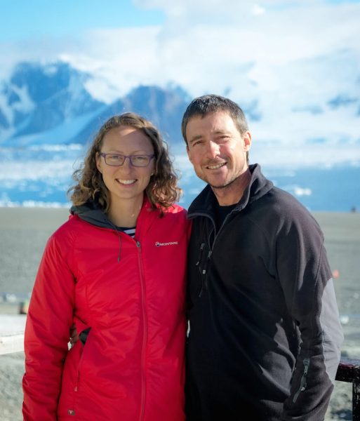 Julie Baum and Tom Sylvester. A British couple have got married in one of the most remote places on Earth in the first wedding in the British Antarctic Territory. See MASONS story MNPOLAR. Polar field guides Julie Baum and Tom Sylvester tied the knot in sub-zero temperatures surrounded by the continent's beautiful snowy mountains. They shared their special day with 18 colleagues living and working at the British Antarctic Survey's (BAS) largest research station. It was the first official wedding on the territory in Adelaide Island with magistrate and Rothera Station Leader Paul Samways performing the ceremony over the weekend.