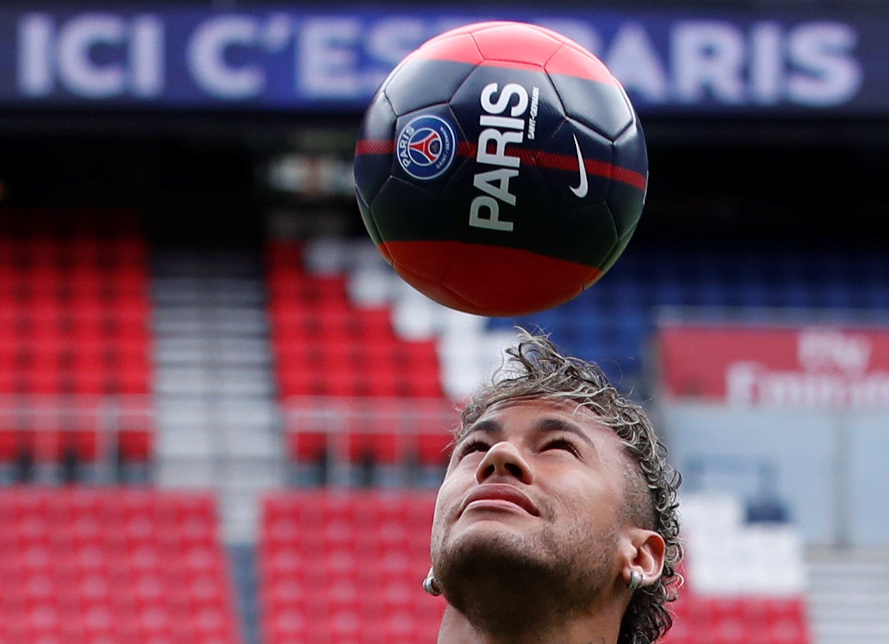 Soccer Football - Paris Saint-Germain F.C. - Neymar Jr Press Conference - Paris, France - August 4, 2017 New Paris Saint-Germain signing Neymar Jr REUTERS/Christian Hartmann TPX IMAGES OF THE DAY