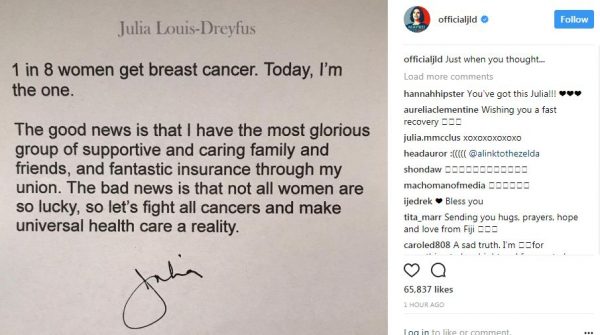 Το μήνυμά της στο Instagram