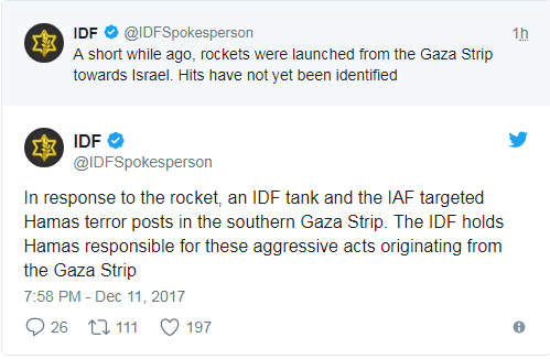 israel tweet