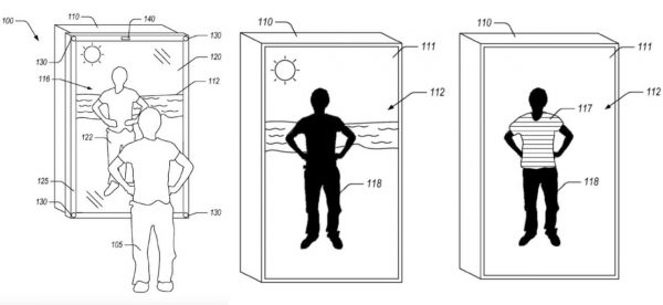Το σχέδιο του μαγικού καθρέφτη που θέλει να κατασκευάσει η Amazon, το οποίο περιλαμβάνεται στην αίτηση ευρεσιτεχνίας που κατέθεσε η εταιρεία
