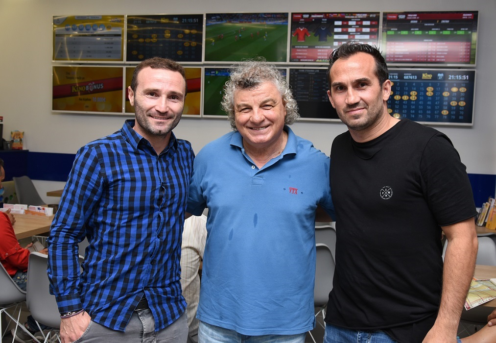  (από αριστερά): Δημήτρης Σαλπιγγίδης, Βασίλης Χατζηπαναγής, Φάνης Γκέκας