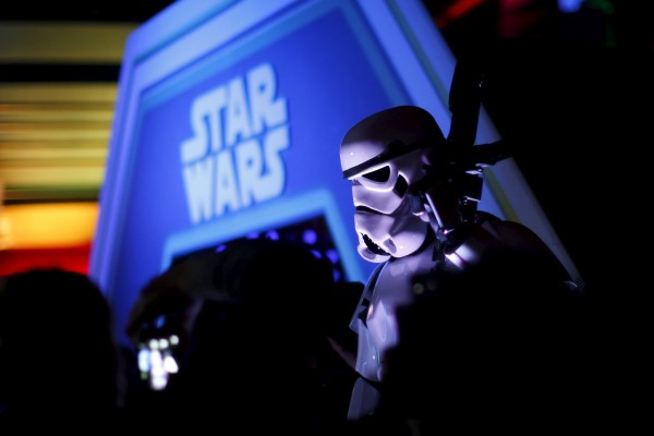 A character in costume takes part of an event held for the release of the film "Star Wars: The Force Awakens" in Disneyland Paris in Marne-la-Vallee, France, December 16, 2015. REUTERS/Benoit Tessier