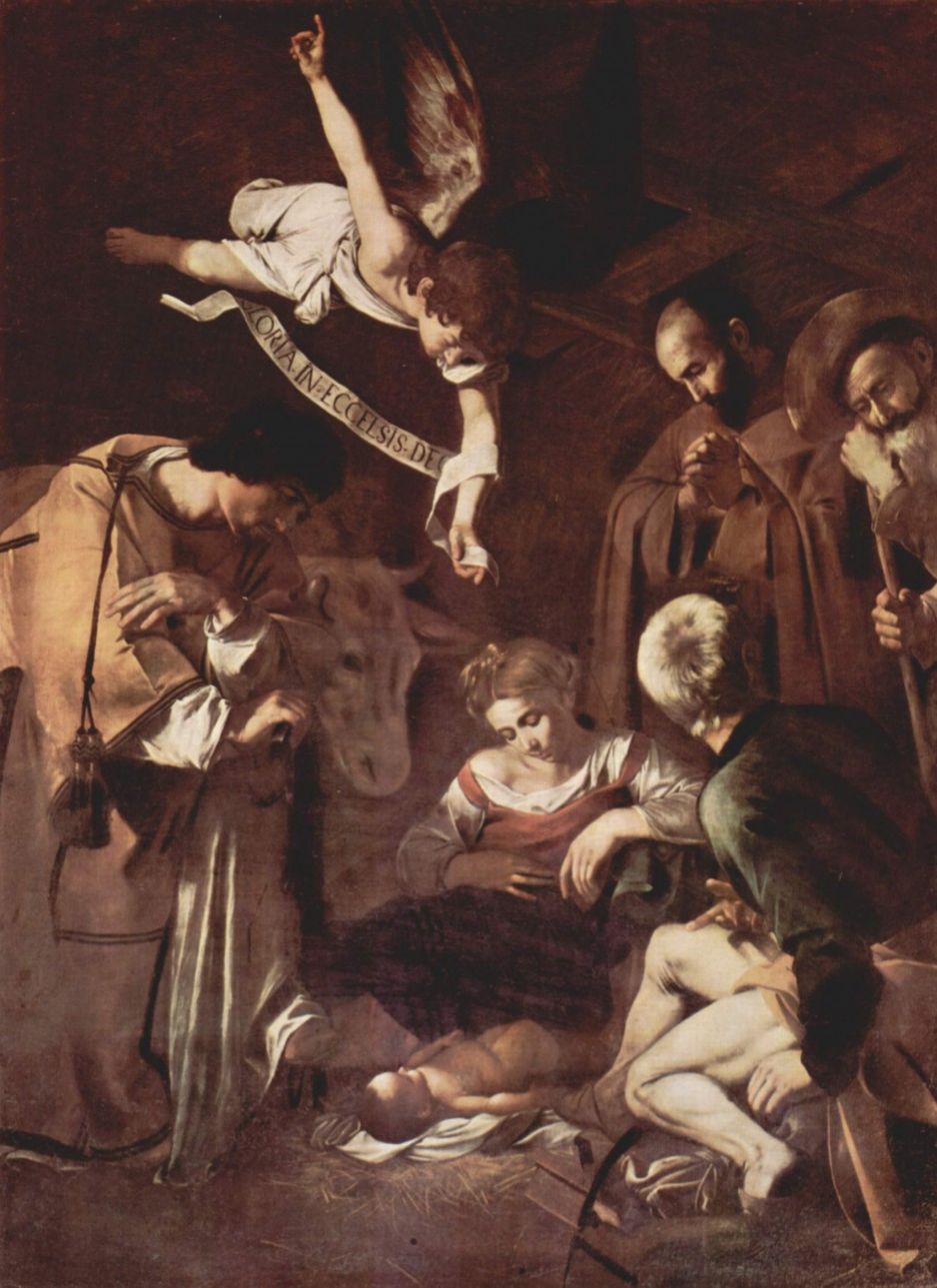 Το έργο ύψους 2,5 μ. και πλάτους 2 μ. απεικονίζει το νεογέννητο Ιησού αποκαμωμένου σε ένα αχυρένιο στρώμα και τη μητέρα του εξαντλημένη 
