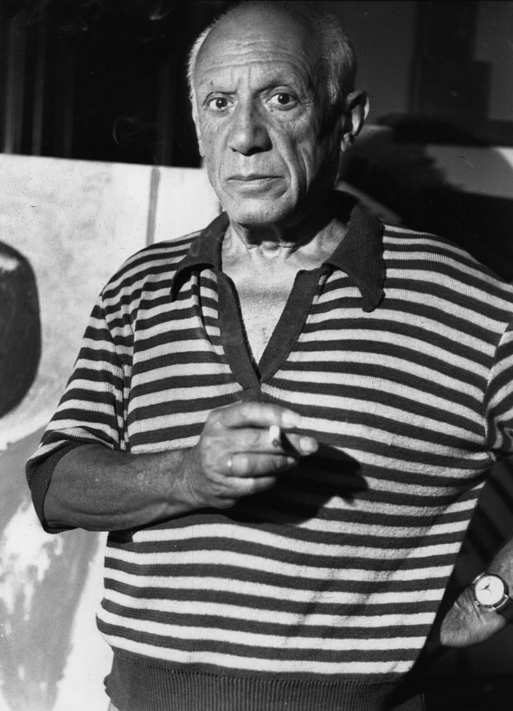 30th September 1955:  Pablo Picasso (1881 - 1973), Spanish painter and pioneer of Cubism.  (Photo by George Stroud/Express/Getty Images)