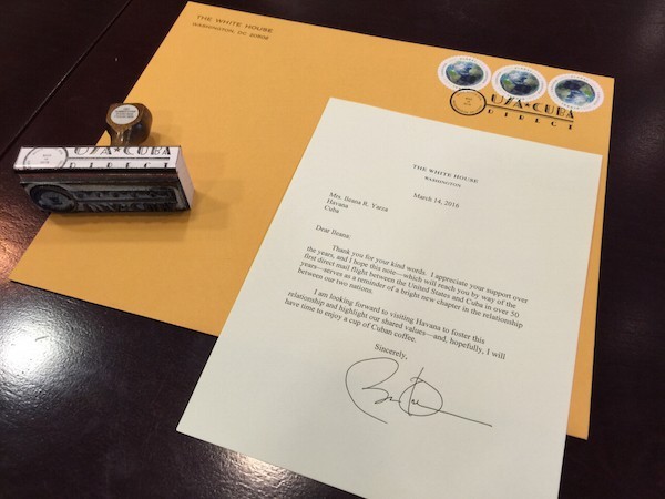 Επιστολή του Μπαράκ Ομπάμα προς Κουβανή που τον προσκάλεσε στο σπίτι της για καφέ. Ο πρόεδρος προτίθεται να τη συναντήσει...