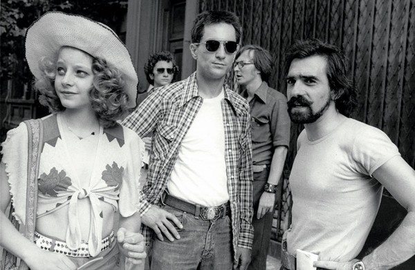 Taxi Driver (1976) Directed by Martin Scorsese Shown from left on the set: Jodie Foster, Robert De Niro, director Martin Scorsese