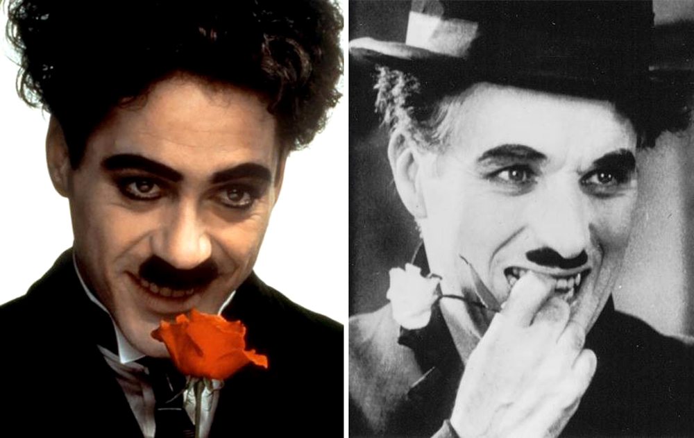 Ο Ρόμπερτ Νταούνι Τζούνιορ έλαμψε ως Τσάρλι Τσάπλιν στο «Chaplin» (1992). Ηταν ο ρόλος που ενώ ο ίδιος αντιμετώπιζε προβλήματα με τα ναρκωτικά απογείωσε την καριέρα του, χαρίζοντάς του μια υποψηφιότητα για Οσκαρ ερμηνείας σε ηλικία 27 ετών