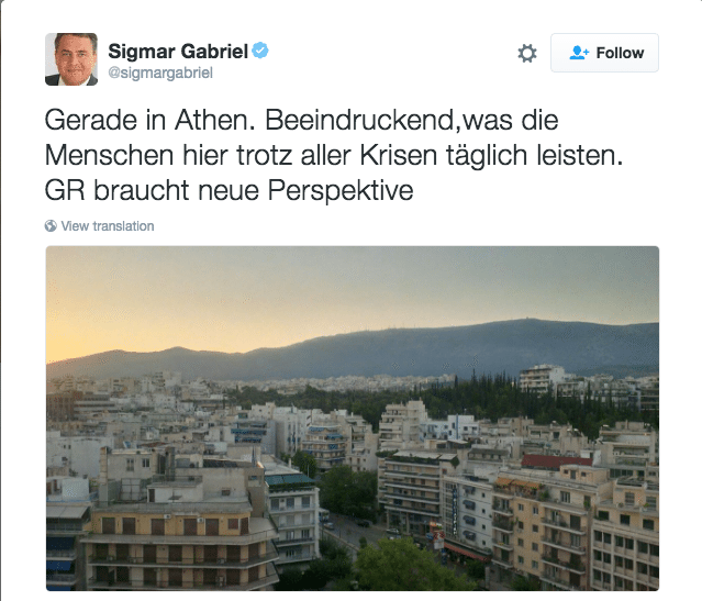 Το tweet του Ζίγκμαρ Γκάμπριελ