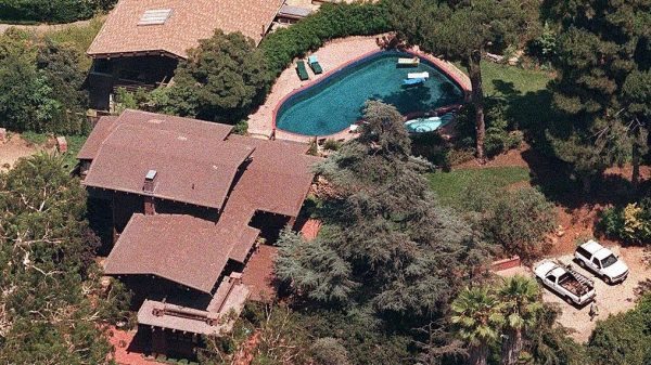 374531 02: FILE PHOTO: The home of Brad Pitt in Los Angeles, California July 29, 1996. On July 27, 2000, it was reported that Brad Pitt and Jennifer Aniston will be married over the weekend. (Photo James Aylott/Online USA)