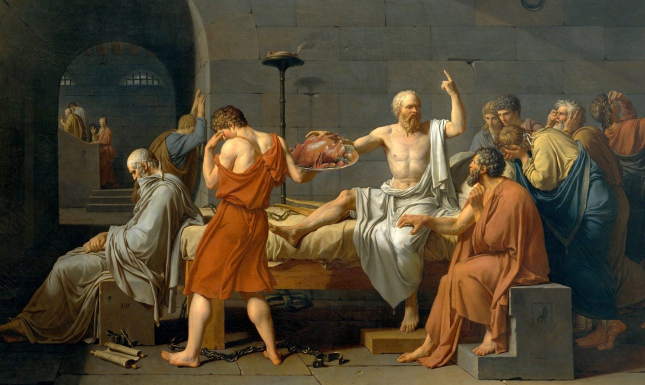 Οπως αποκάλυψαν οι συντηρητές, ο περίφημος πίνακας του Νταβίντ στην πραγματικότητα δεν λεγόταν «Ο Θάνατος του Σωκράτη» αλλά «Τα Θενκσελότια του Σωκράτη»