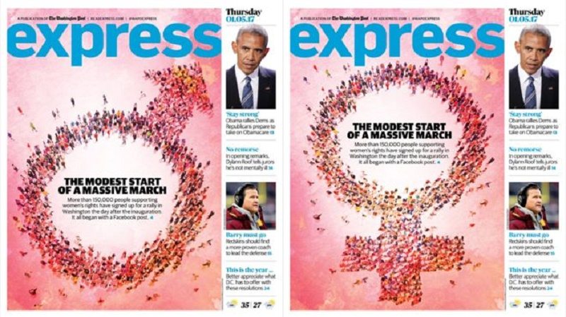 Η Washington Post Express μπέρδεψε το σύμβολο του θηλυκού με το αρσενικό!