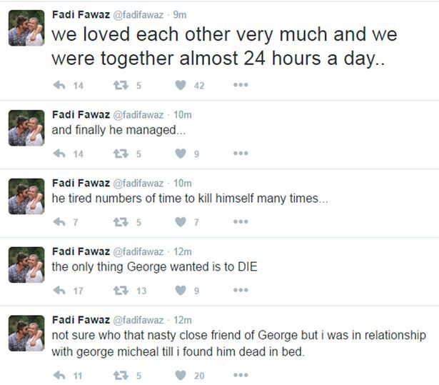Posts-on-the-Twitter-account-of-Fadi-Fawaz-about-George-Michael