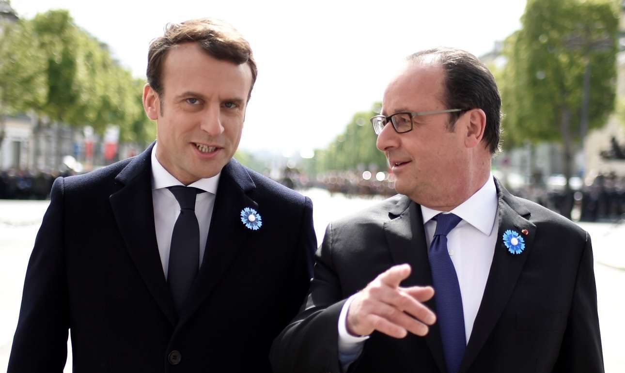 Πρεμιέρα Μακρόν στο πλευρό του Ολάντ