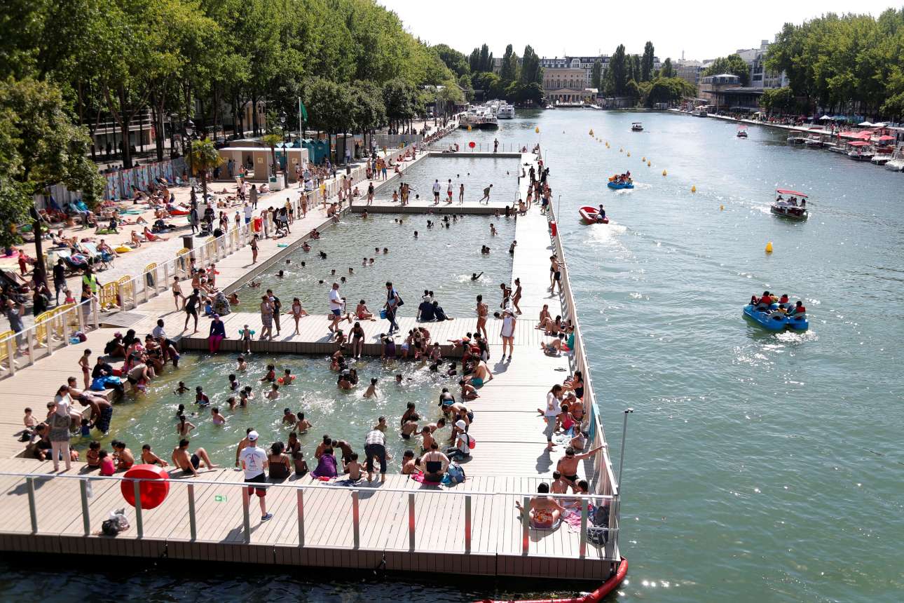 Aνάσα δροσιάς για τους Παριζιάνους στο κανάλι της Βιλέτ