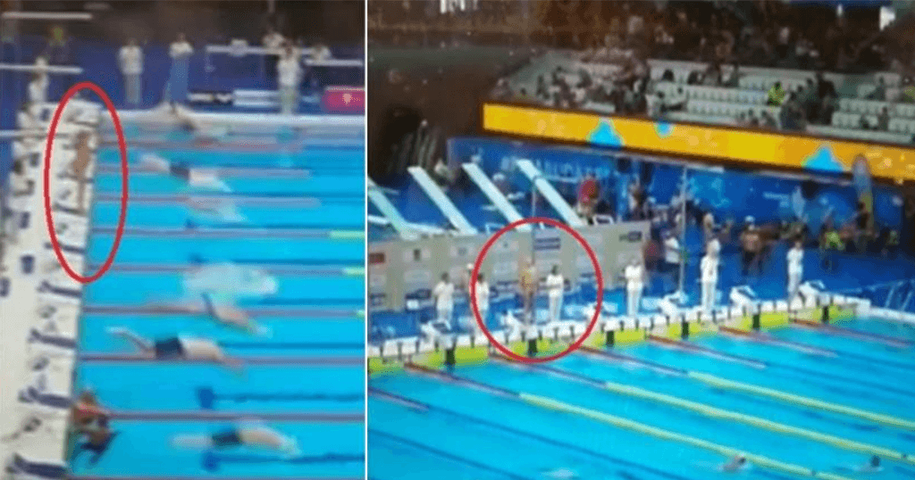 Ισπανός κολυμβητής κράτησε μόνος του ενός λεπτού σιγή για τα θύματα της Βαρκελώνης