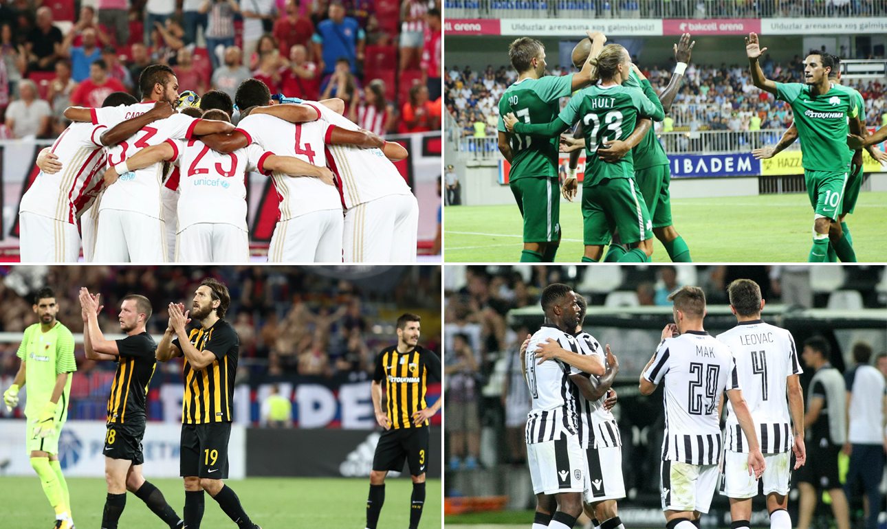 Οι αντίπαλοι των ελληνικών ομάδων στην Ευρώπη