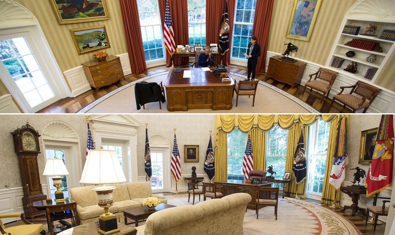 Ο Τραμπ ξορκίζει τον Ομπάμα με «χρυσή» ανακαίνιση του Λευκού Οίκου