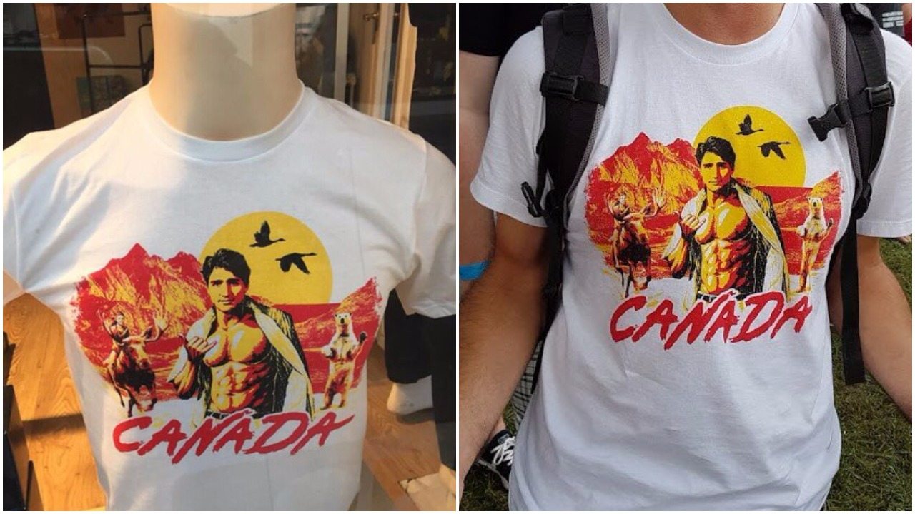 O ημίγυμνος -και γραμμωμένος- Τζάστιν Τριντό γίνεται μπλουζάκι