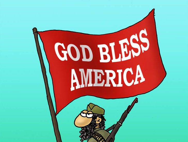 Αρκάς: Με μπαντιέρα ρόσα και «God Bless America» ο… αντάρτης του Τσίπρα