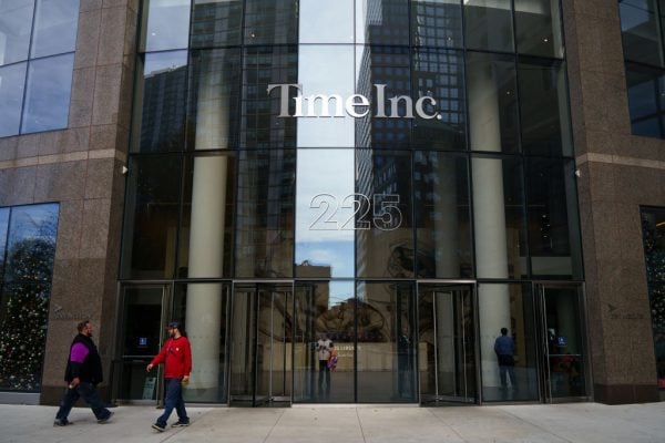 NEW YORK, NY - NOVEMBER 27: A view of the Time Inc. office building, November 27, 2017 in New York City. Magazine publisher and broadcast company Meredith Corp. is acquiring Time Inc. in a deal valued at nearly $3 billion. (Photo by Drew Angerer/Getty Images)