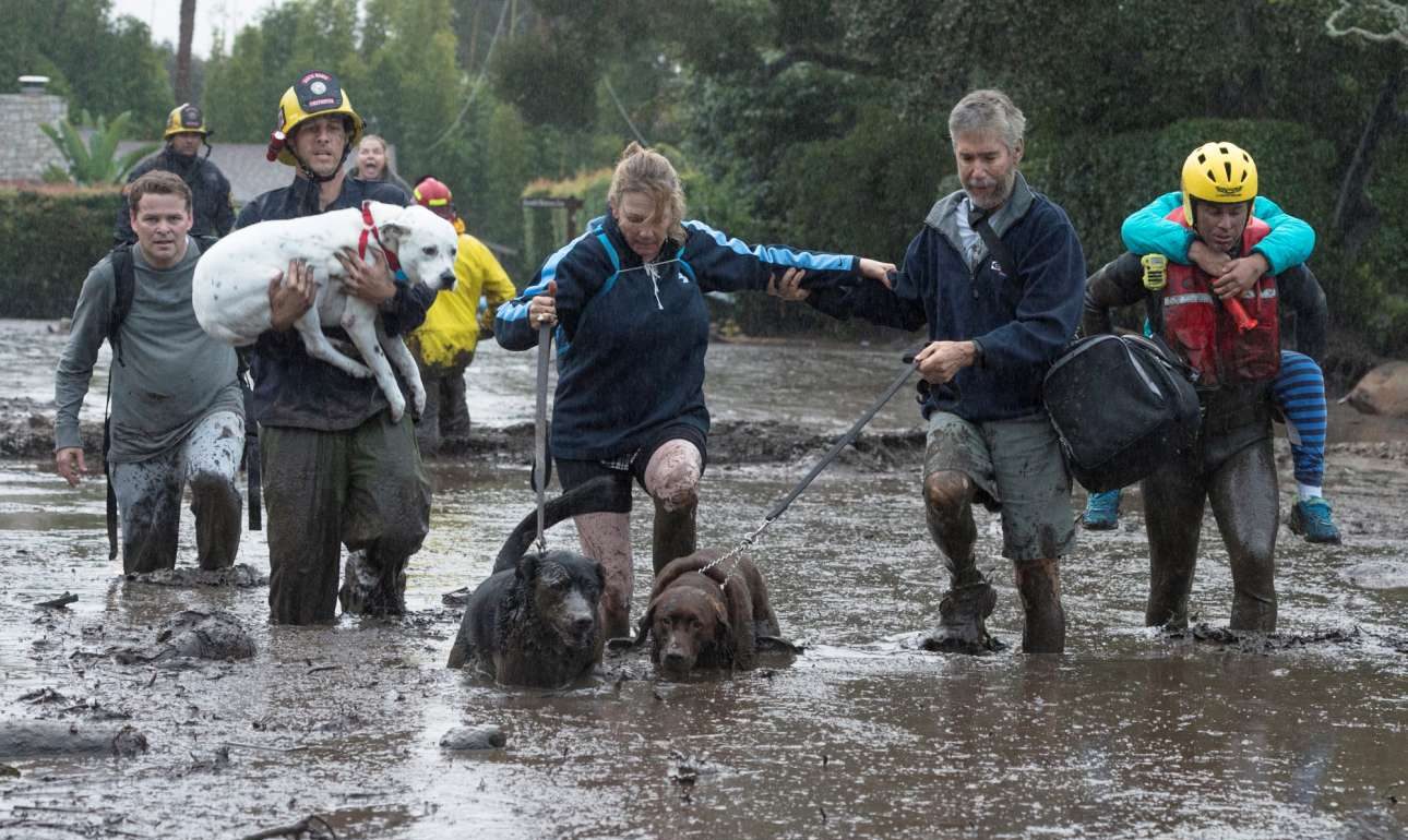 Φονικές πλημμύρες λάσπης χτύπησαν τη νότια Καλιφόρνια
