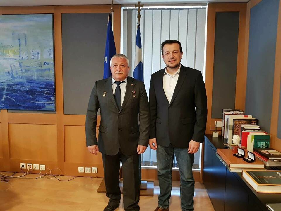 Συνάντηση Παππά με τον πόντιο κοσμοναύτη Θεόδωρο Γραμματικόπουλο