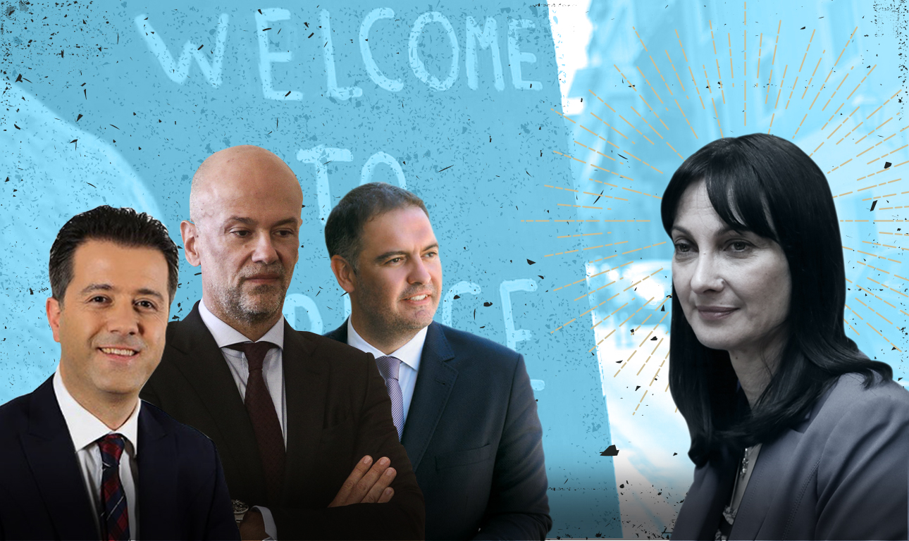 Η υπουργός και οι… «τρεις σωματοφύλακες»