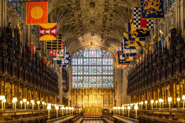 WINDSOR, UNITED KINGDOM - FEBRUARY 11: A view of the Quire in St George's Chapel at Windsor Castle, where Prince Harry and Meghan Markle will have their wedding service, February 11, 2018 in Windsor, England. The Service will begin at 1200, Saturday, May 19 2018. The Dean of Windsor, The Rt Revd. David Conner, will conduct the Service. The Most Revd. and Rt Hon. Justin Welby, Archbishop of Canterbury, will officiate as the couple make their marriage vows. (Photo by Dominic Lipinski - WPA Pool/Getty Images)
