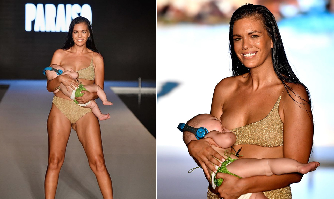 Μοντέλο θηλάζει στην πασαρέλα και προκαλεί αντιδράσεις