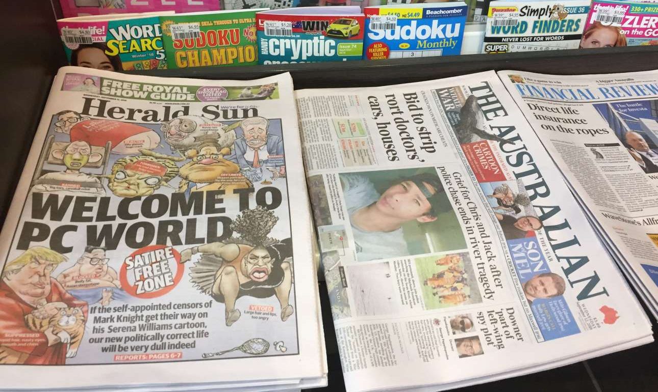 Αυστραλία: Η Herald Sun αντεπιτίθεται και ξαναδημοσιεύει τη «ρατσιστική» γελοιογραφία με τη Σερένα