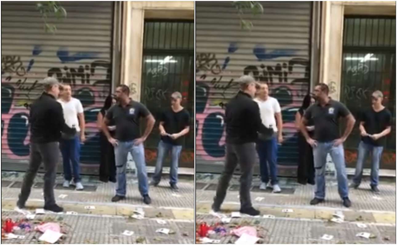 Ομοφοβικά συνθήματα έξω από το κοσμηματοπωλείο που σκοτώθηκε ο Ζακ Κωστόπουλος [βίντεο]