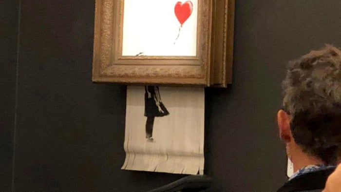 Εργο του Bansky αυτοκαταστράφηκε αμέσως μόλις πωλήθηκε για 1 εκατ. στερλίνες