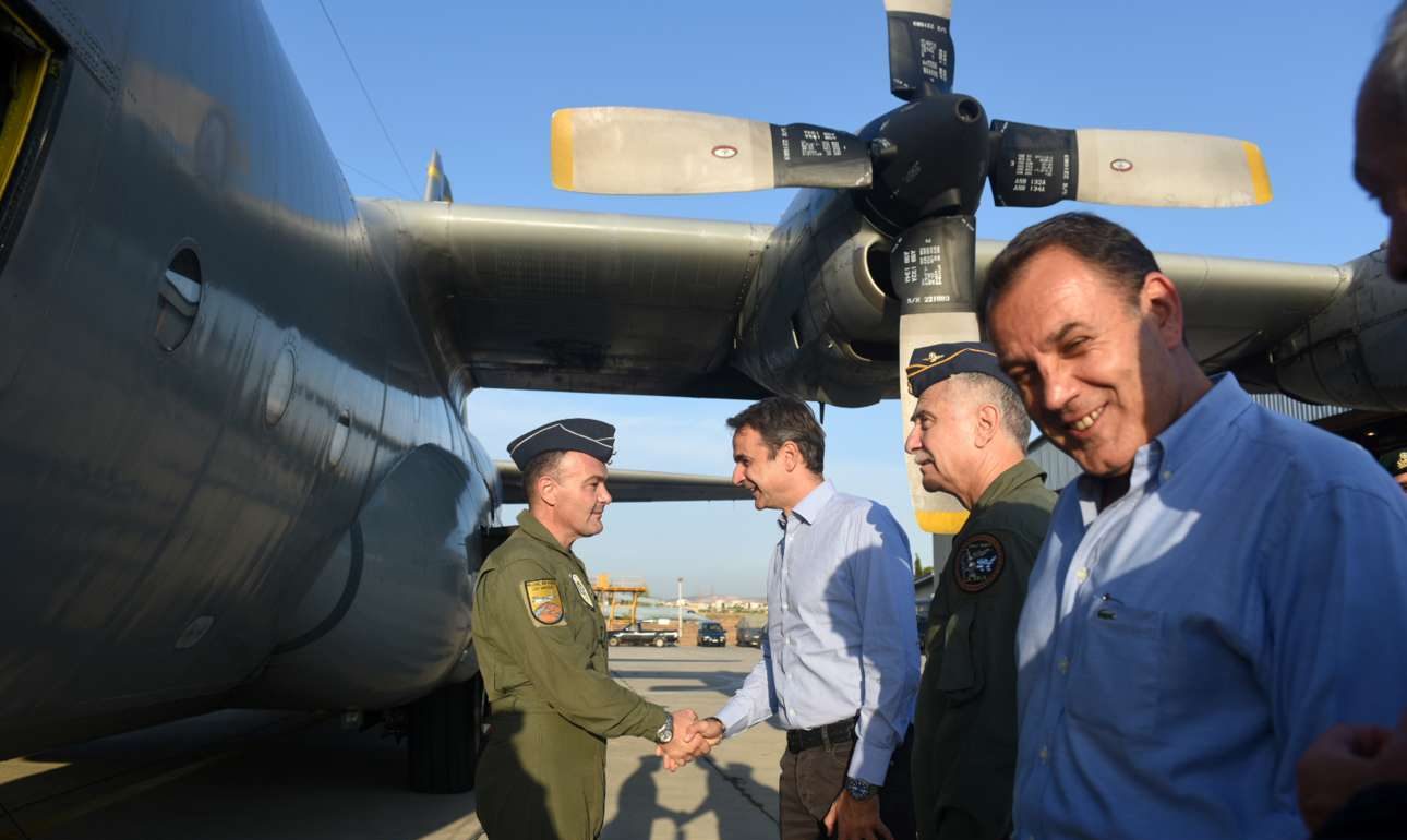 Ο Κυριάκος Μητσοτάκης στην άσκηση «Παρμενίων»