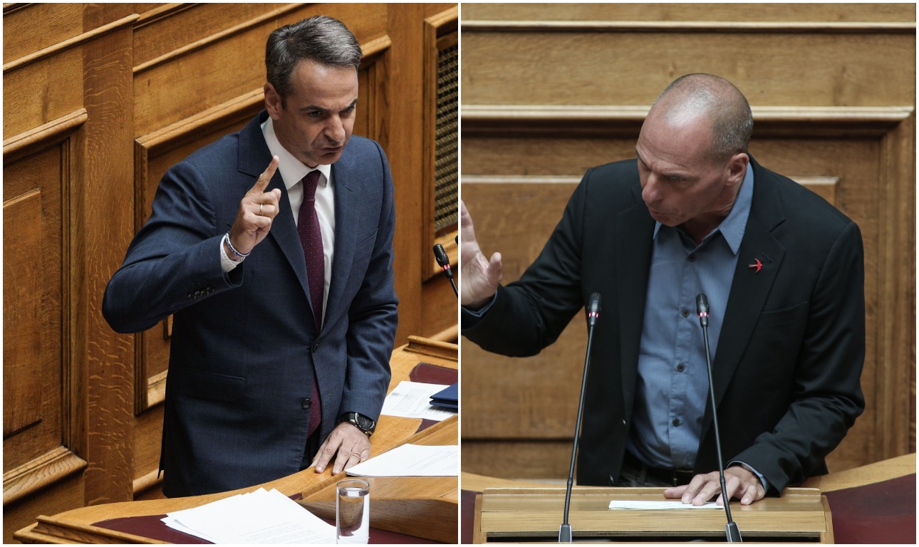 Mητσοτάκης – Βαρουφάκης, η πρώτη σύγκρουση στην «Ωρα του Πρωθυπουργού»