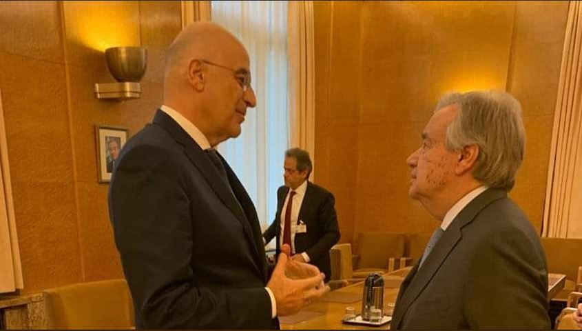 Δένδιας σε Γκουτέρες: Ανύπαρκτο το μνημόνιο Τουρκίας – Λιβύης