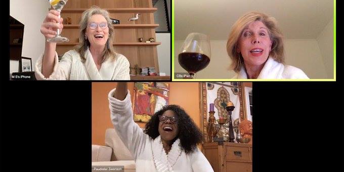 Ενα πάρτι στην καραντίνα με τη Μέριλ Στριπ και τις φίλες της