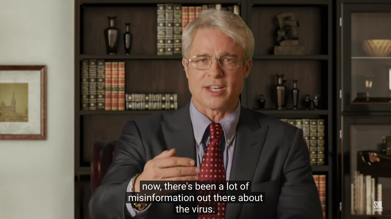 Ο Μπραντ Πιτ ως Αντονι Φάουτσι σατιρίζει τις απίστευτες δηλώσεις Τραμπ [βίντεο]