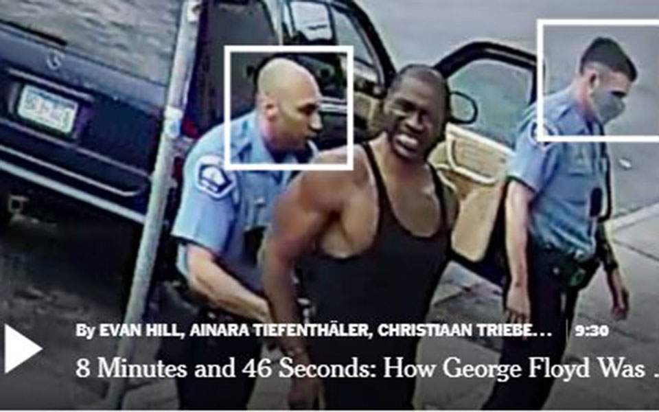 Ντοκουμέντο: Τα 8.46 λεπτά της δολοφονίας του Τζορτζ Φλόιντ