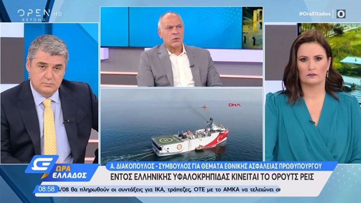 Ο ναύαρχος Διακόπουλος για το αν έκανε ή δεν έκανε έρευνες το «Οruc Reis»