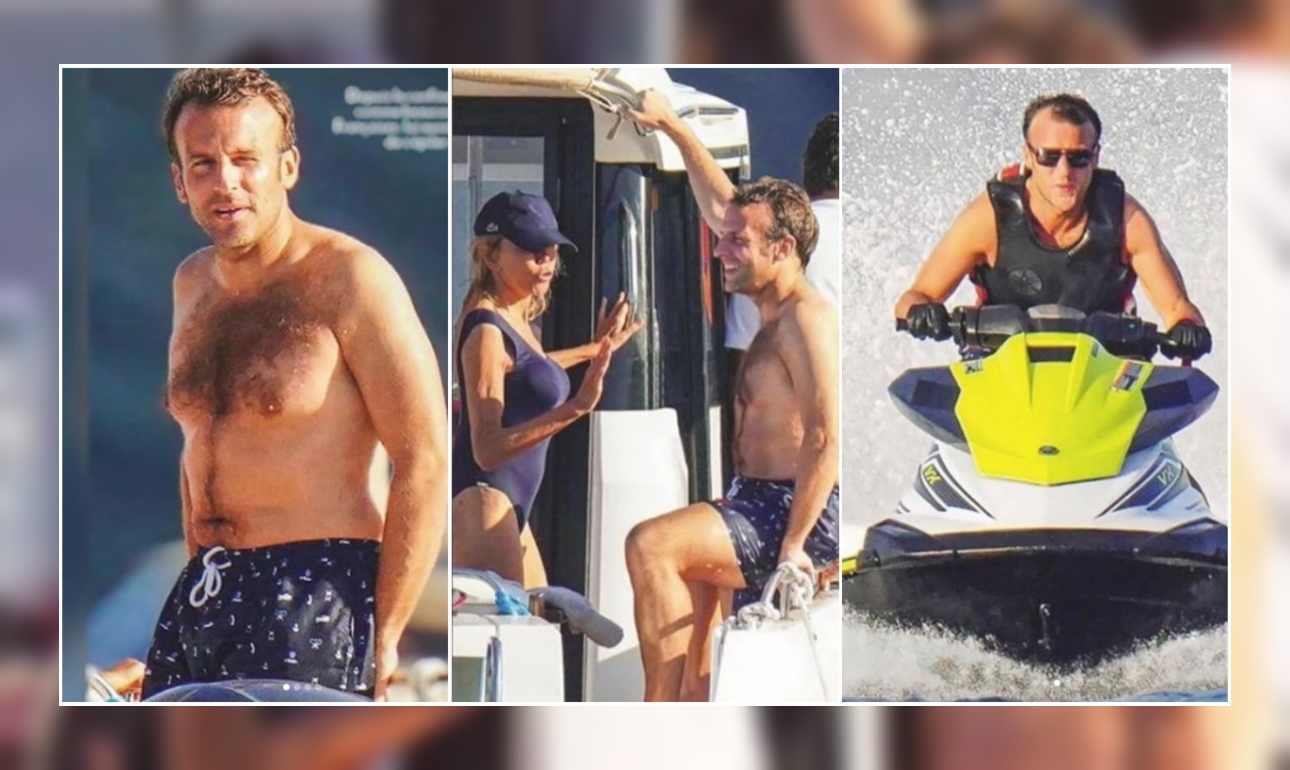Καβάλα στο τζετ σκι ο Μακρόν επιχειρεί να λύσει τα προβλήματα της Γαλλίας και του πλανήτη