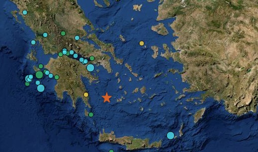 Ισχυρός σεισμός νότια της Υδρας – Aισθητός στην Αττική