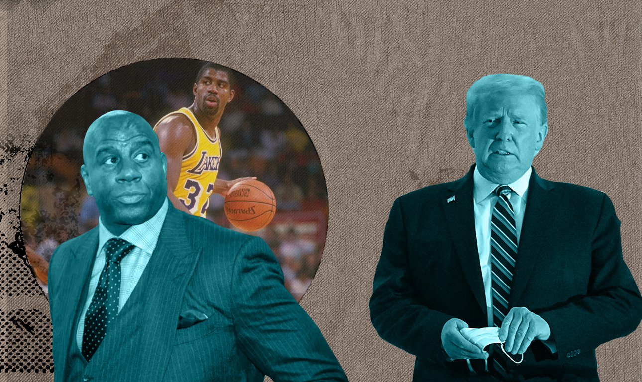 Ο Τραμπ α λα Μάτζικ Τζόνσον, λένε οι συνωμοσιολόγοι